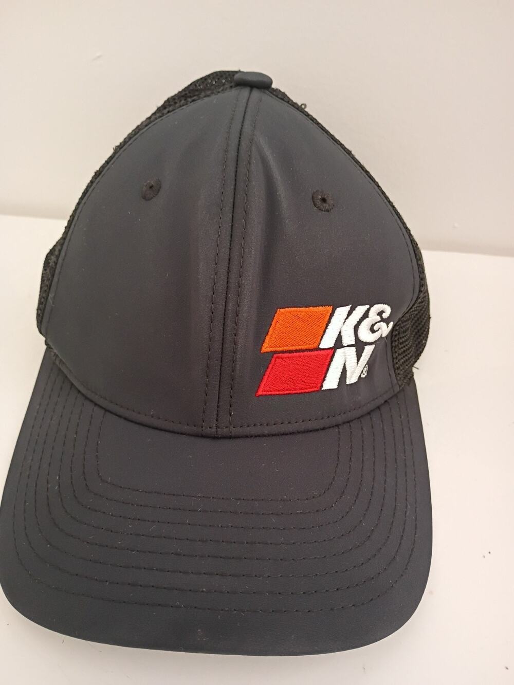 K&N High Flow Air Filters Hat Black Snapback Trucker Racing Cap Black Mesh.